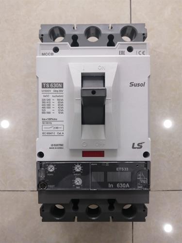 MCCB LS 3P 630A 65kA ( TS630N ETS33 ) chỉnh dòng điện tử 13 bước  0.4~1.0In